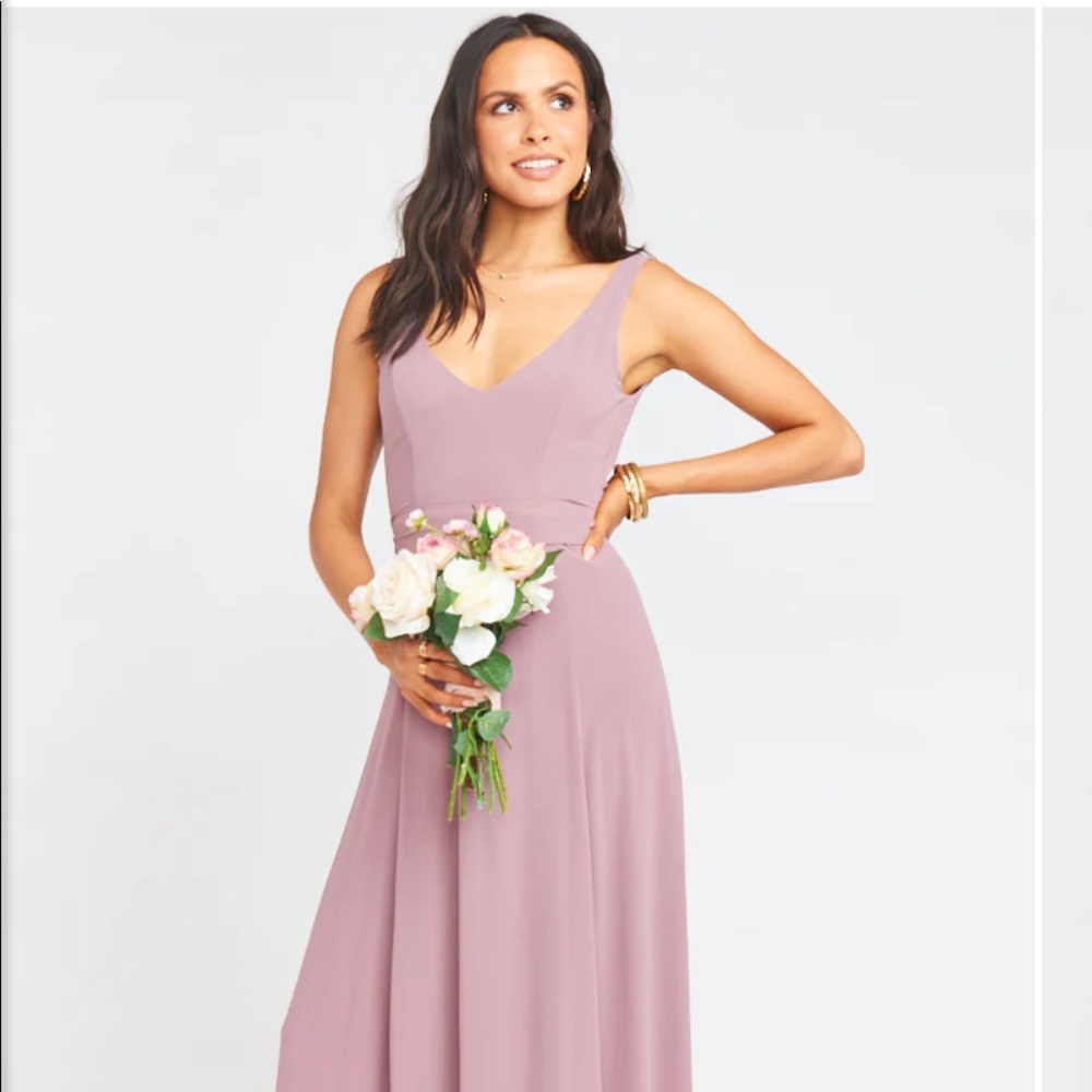 Show Me Your Mumu Bridesmaid Dress-Jenn Maxi-Antique Rose Chiffon-Small